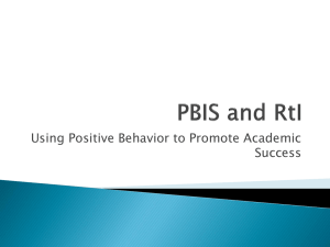 Using Positive Behavior to Promote Academic Success