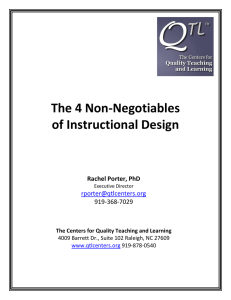 The 4 Non-Negotiables of Instructional Design