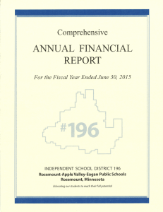 ANNUAL  FINANCIAL REPORT Comprehensive