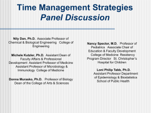 Time Management Strategies Panel Discussion