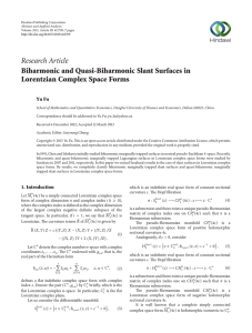 Research Article Biharmonic and Quasi-Biharmonic Slant Surfaces in Lorentzian Complex Space Forms