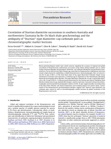 Precambrian Research Correlation of Sturtian diamictite successions in southern Australia and