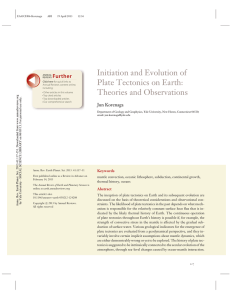 Initiation and Evolution of Plate Tectonics on Earth: Further