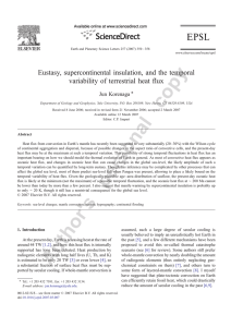 Eustasy, supercontinental insulation, and the temporal variability of terrestrial heat flux ⁎