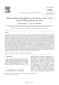 Major element heterogeneity in the mantle source of the Jun Korenaga