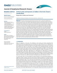 Vertical scales and dynamics of eddies in the Arctic Ocean’s