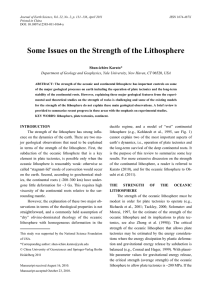 Some Issues on the Strength of the Lithosphere Shun-ichiro Karato