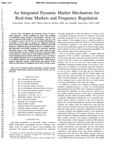 An Integrated Dynamic Market Mechanism for Real-time Markets and Frequency Regulation