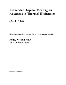 Embedded Topical Meeting on  Advances in Thermal Hydraulics (ATH’ 14)