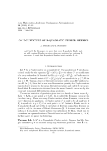 Acta Mathematica Academiae Paedagogicae Ny´ıregyh´ aziensis 28 ON E-CURVATURE OF R-QUADRATIC FINSLER METRICS