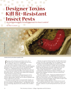 Designer Toxins Kill Bt–Resistant Insect Pests F