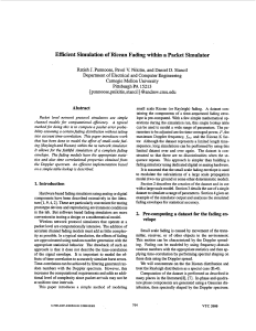 Efficient Simulation of Ricean Fading within a Packet Simulator of