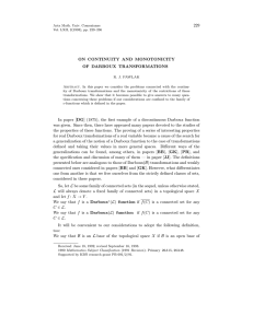 229 ON CONTINUITY AND MONOTONICITY OF DARBOUX TRANSFORMATIONS