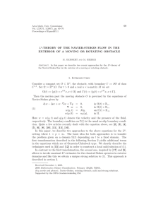 69 L -THEORY OF THE NAVIER-STOKES FLOW IN THE