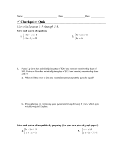 Checkpoint Quiz  Use with Lessons 3-1 through 3-3.