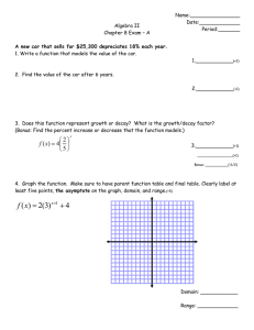 Algebra II Chapter 8 Exam – A