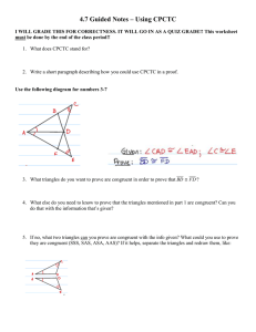 4.7 Guided Notes – Using CPCTC