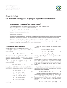 Research Article On Rate of Convergence of Jungck-Type Iterative Schemes Nawab Hussain,