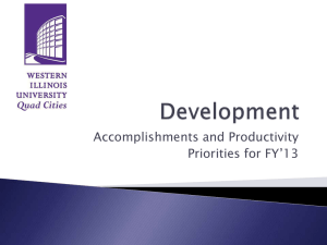 Accomplishments and Productivity Priorities for FY’13