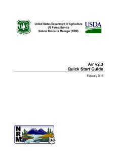 Air v2.3 Quick Start Guide  United States Department of Agriculture