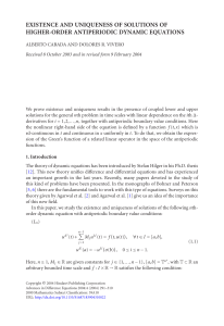 EXISTENCE AND UNIQUENESS OF SOLUTIONS OF HIGHER-ORDER ANTIPERIODIC DYNAMIC EQUATIONS