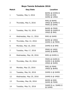 Boys Tennis Schedule 2016