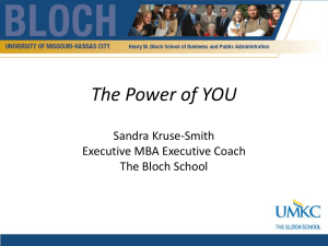 The Power of YOU  Sandra Kruse-Smith Executive MBA Executive Coach