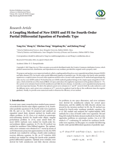 Research Article Partial Differential Equation of Parabolic Type Yang Liu,
