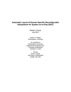 Automatic Layout of Domain Specific Reconfigurable Subsystems for System -on-a-Chip (SOC)