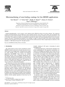 Micromachining of non-fouling coatings for bio-MEMS applications Yael Hanein