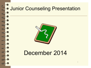 December 2014 Junior Counseling Presentation 1