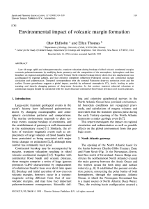 Environmental impact of volcanic margin formation