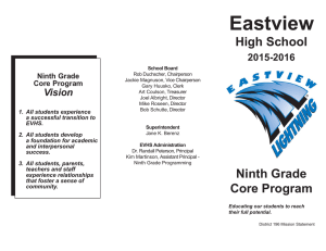 Eastview High School 2015-2016 Vision