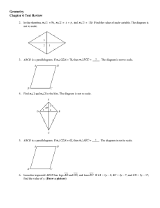 Geometry Chapter 6 Test Review