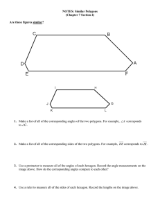 NOTES: Similar Polygons (Chapter 7 Section 2)  Are these figures similar?