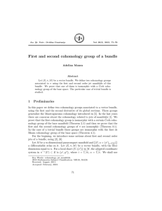First and second cohomology group of a bundle Adelina Manea