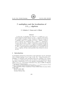 F–multipliers and the localization of LM –algebras n×m