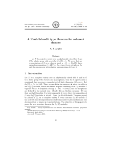 A Krull-Schmdit type theorem for coherent sheaves A. S. Arg´ aez
