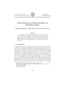 Characterization of Speherical Helices in Euclidean 3-Space