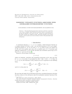 Bulletin of Mathematical analysis and Applications ISSN: 1821-1291, URL: