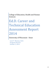 Ed.D. Career and Technical Education Assessment Report 2014