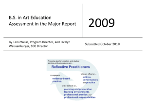 2009 B.S. in Art Education Assessment in the Major Report
