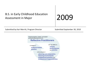 2009  B.S. in Early Childhood Education Assessment in Major