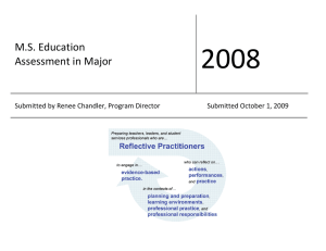 2008  M.S. Education Assessment in Major