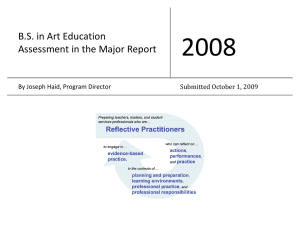 2008 B.S. in Art Education Assessment in the Major Report