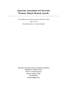 American Association of University Women, Muncie Branch records