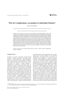 Why do Complications Accumulate in Individual Patients? AMNON SONNENBERG*