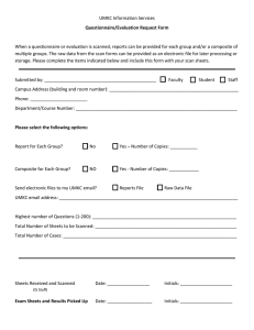 UMKC Information Services Questionnaire/Evaluation Request Form
