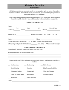 Outdoor Pursuits Application