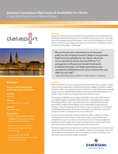 Dataport Guarantees High Levels of Availability for Clients ACaseStudyfromEmersonNetworkPower